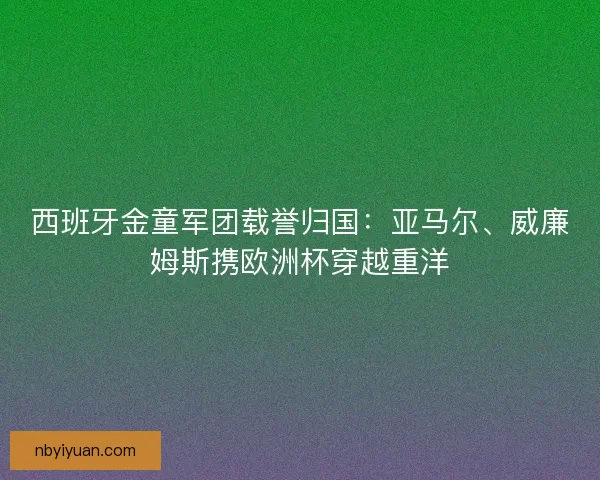 西班牙金童军团载誉归国:亚马尔、威廉姆斯携欧洲杯穿越重洋 西班牙金童军团载誉归国:亚马尔、威廉姆斯携欧洲杯穿越重洋